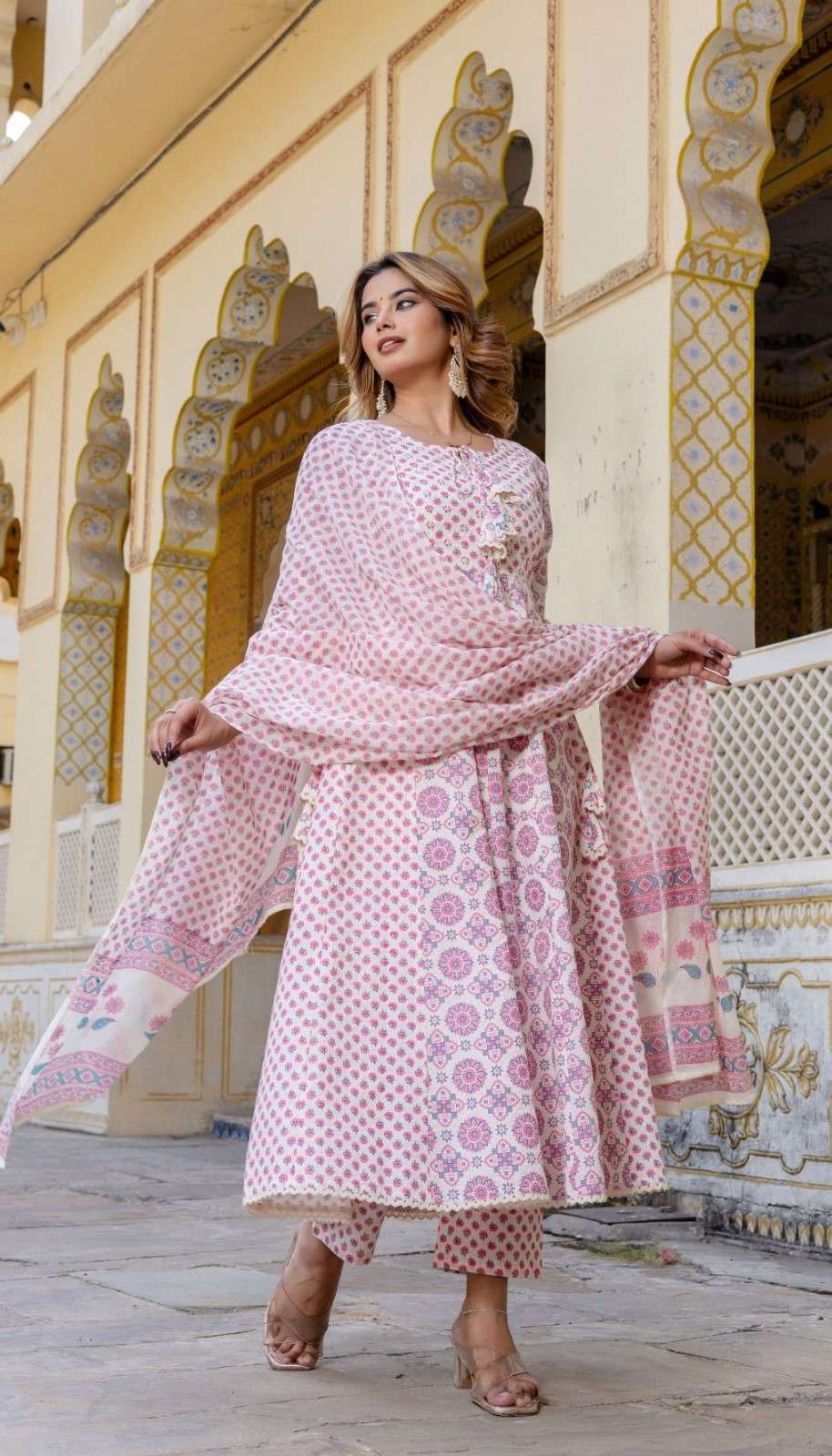 Cotton 3-piece-kurti set