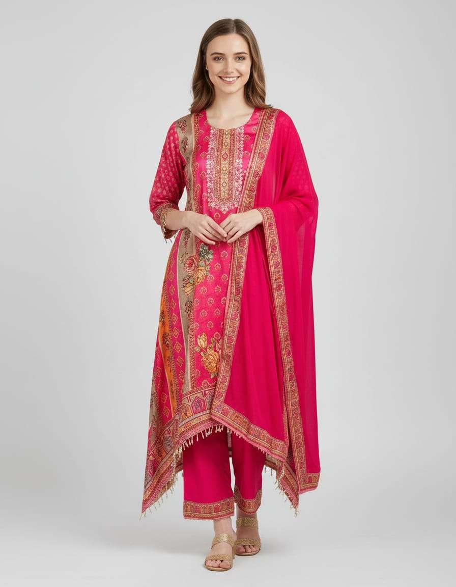 Elegant Muslin kurti set
