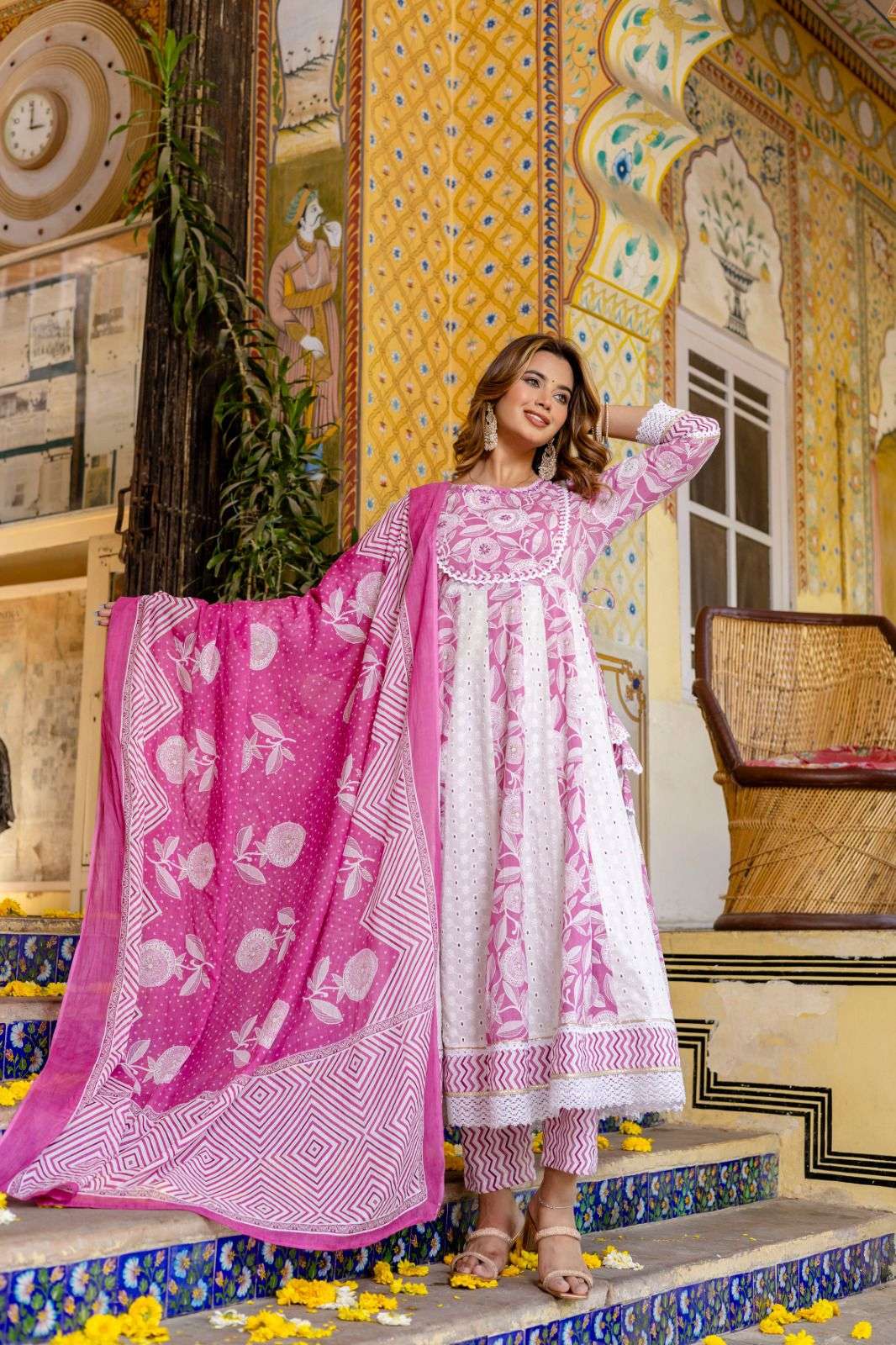 Pure cotton 3-piece kurti set