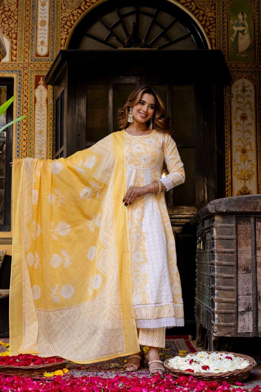 Pure cotton 3-piece kurti set