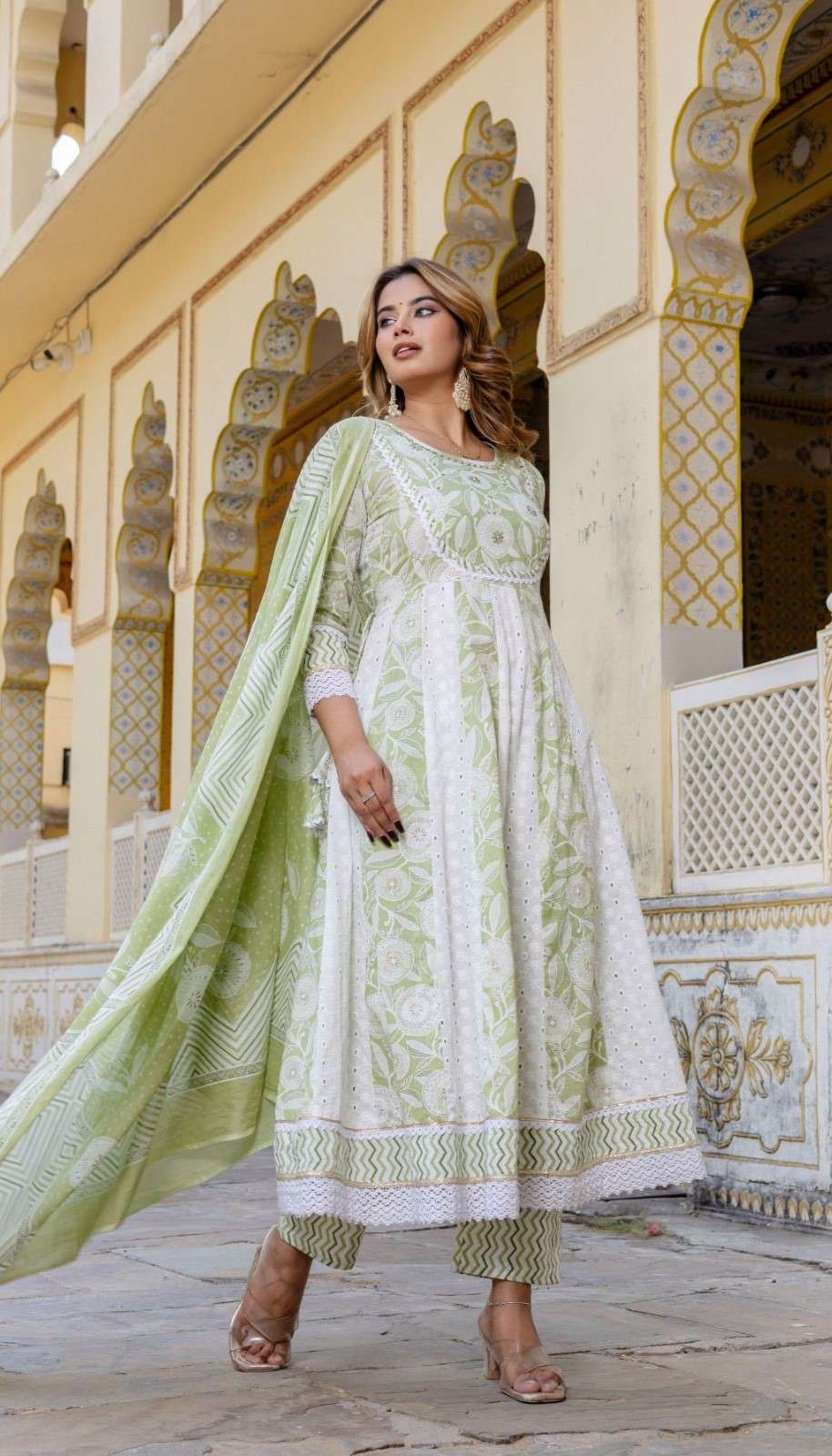 Pure cotton 3-piece kurti set