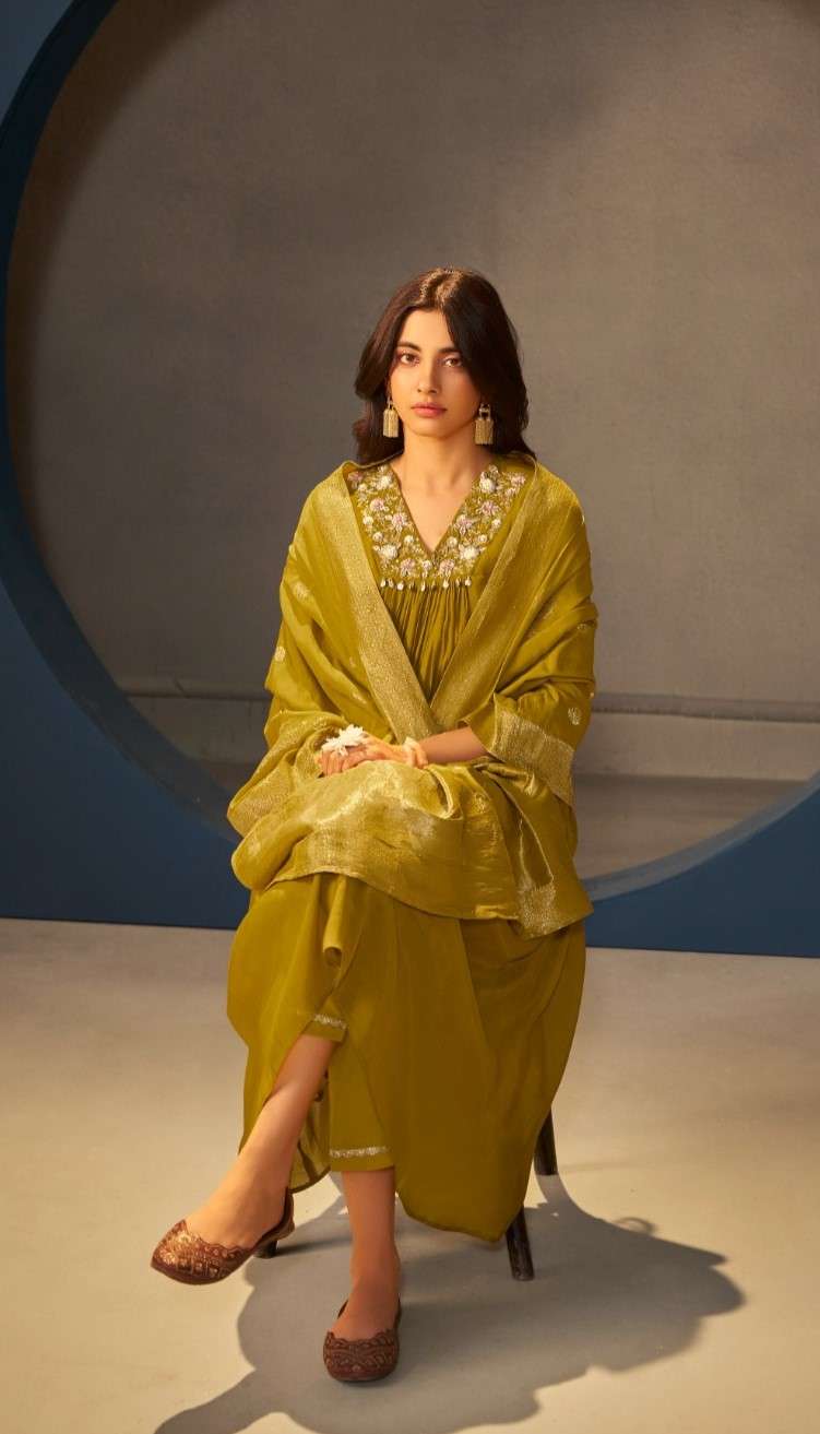 Chanderi kurti set